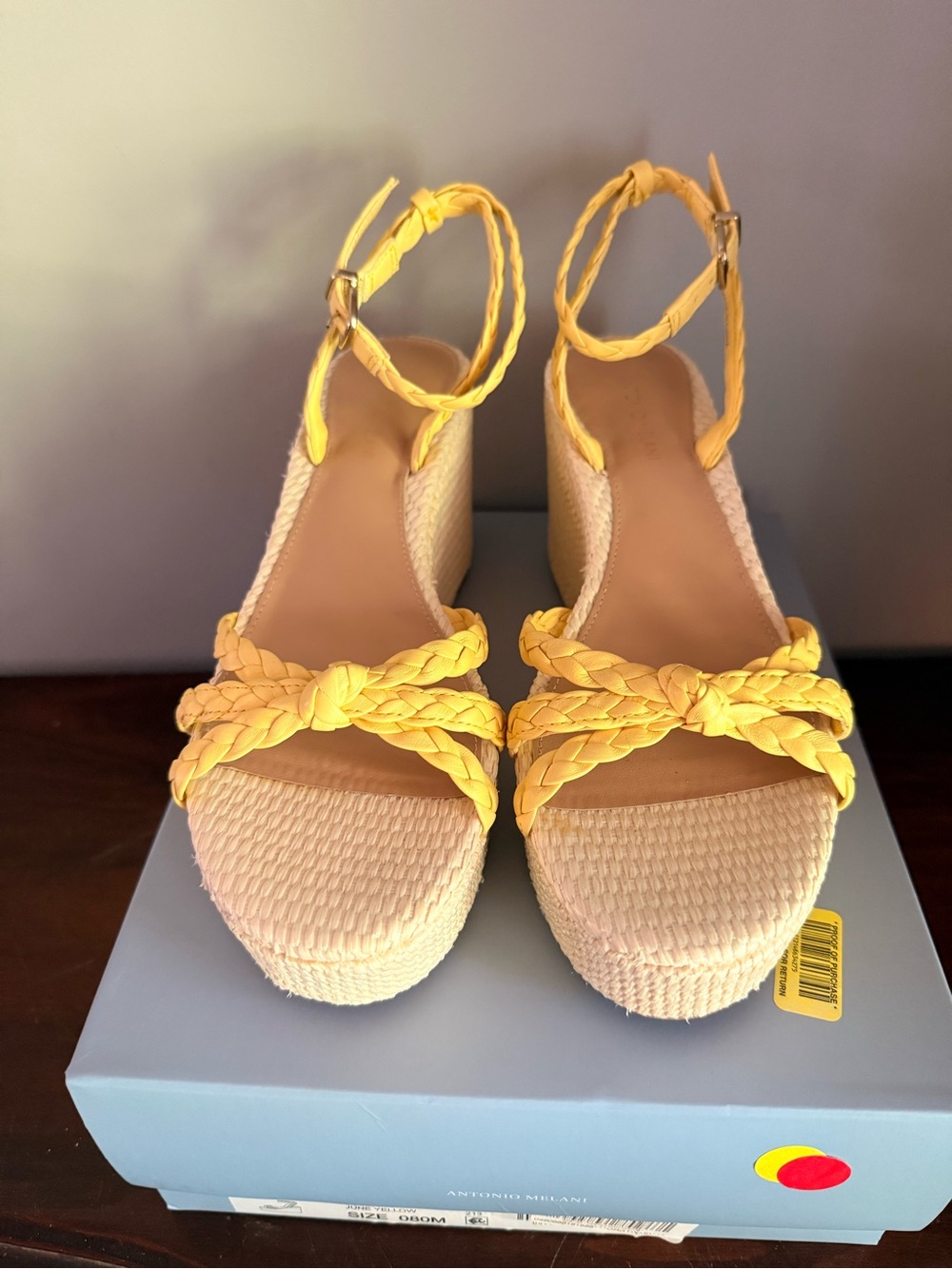 Antonia Melani Lorinna. June yellow. Size 8. Worn once